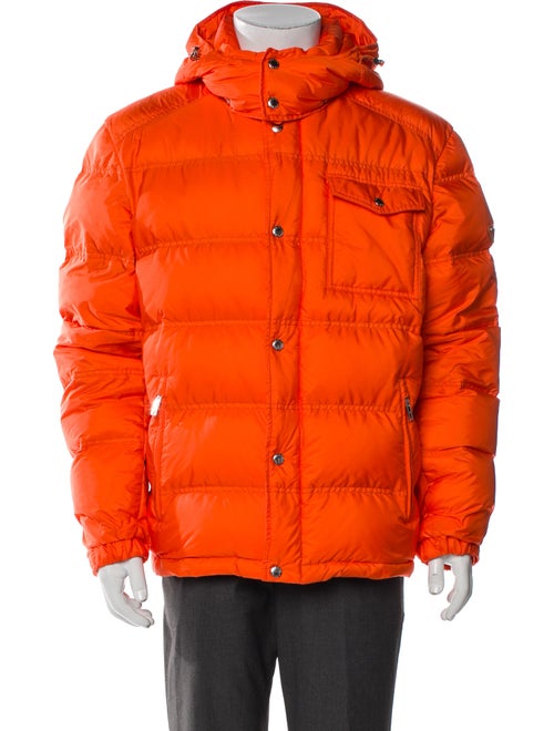 Prada 2021 Enameled Metal Triangle Puffer Coat