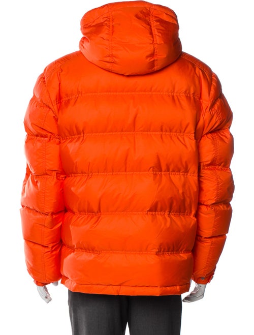 Prada 2021 Enameled Metal Triangle Puffer Coat