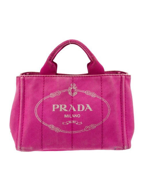 Prada Enameled Metal Triangle Top Handle Bag Small