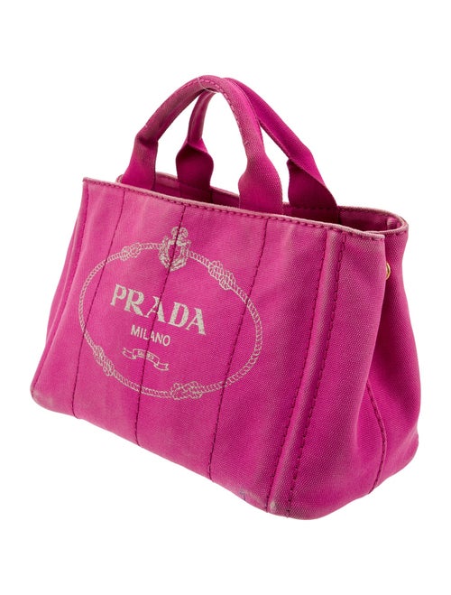 Prada Enameled Metal Triangle Top Handle Bag Small