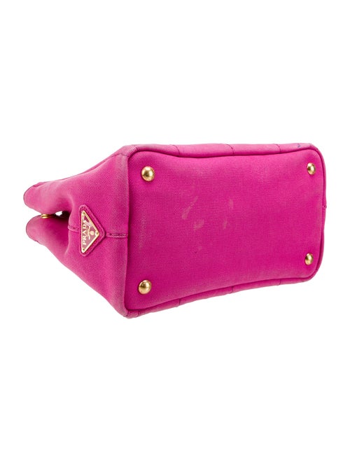 Prada Enameled Metal Triangle Top Handle Bag Small