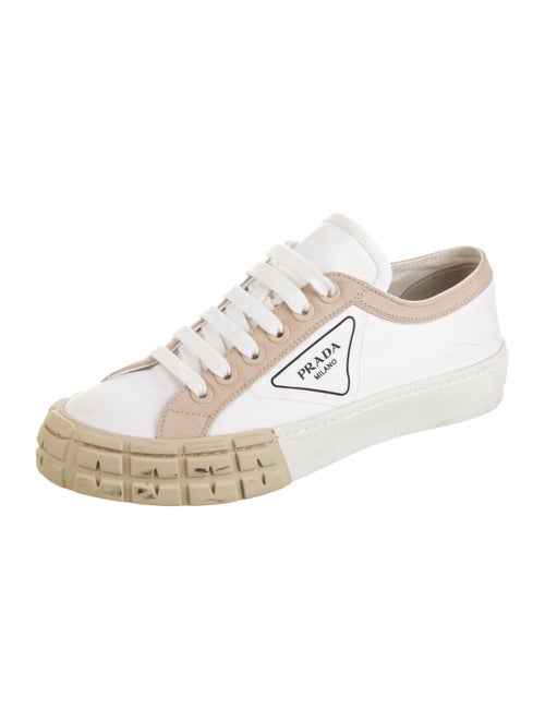 Prada Canvas Colorblock Pattern Sneakers