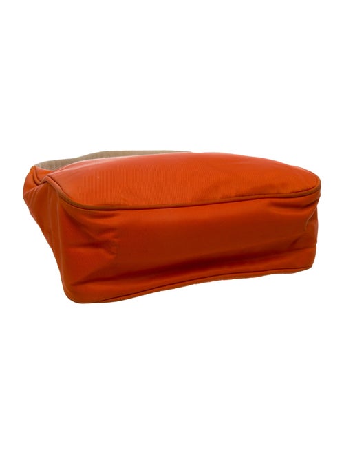 Prada Enameled Metal Triangle Top Handle Bag