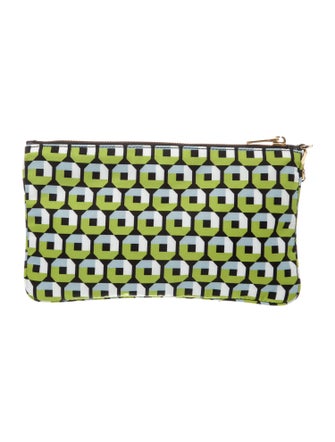 Prada Enameled Metal Triangle Clutch