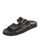 Prada Embossed Leather Slides