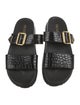 Prada Embossed Leather Slides