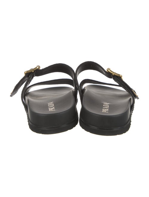 Prada Embossed Leather Slides