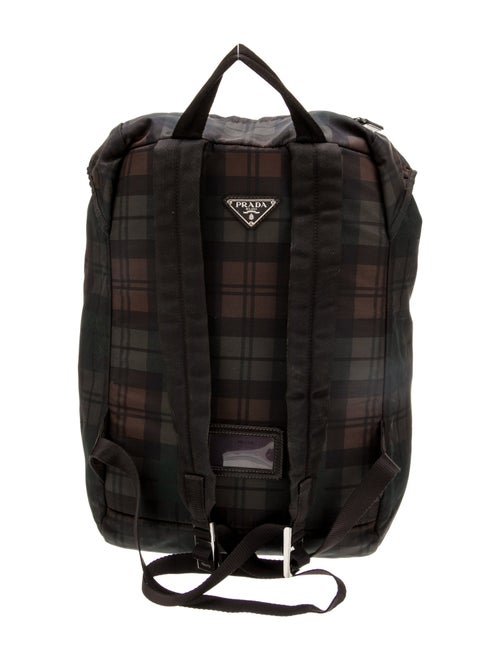 Prada Enameled Metal Triangle Backpack