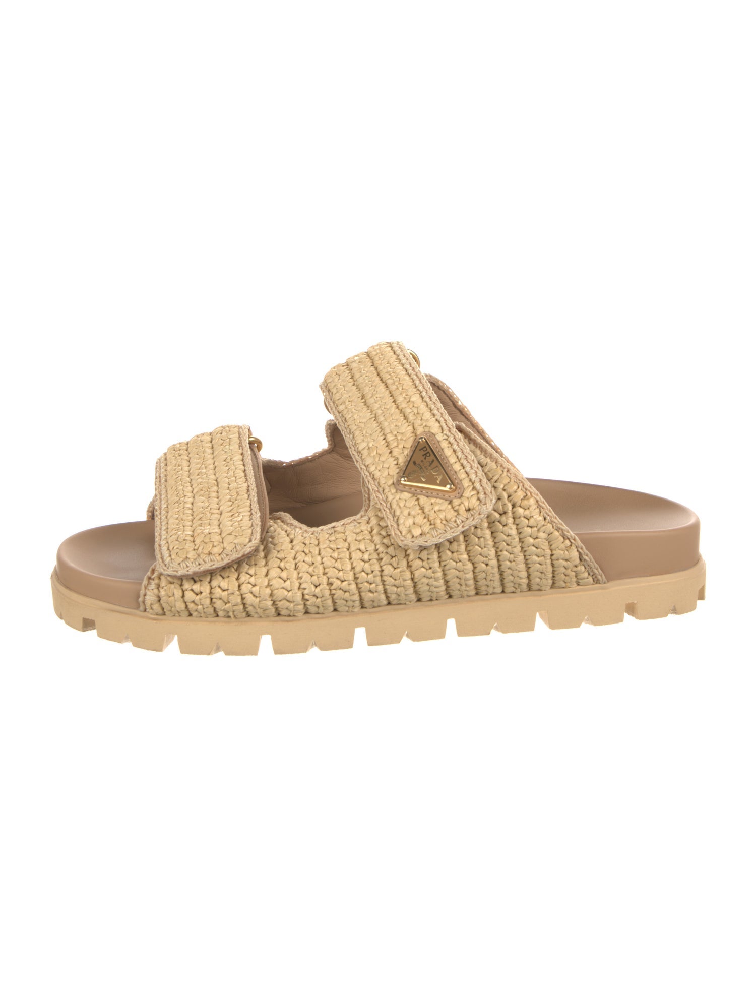Prada Straw Slides