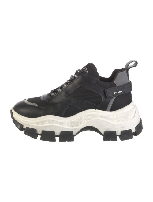 Prada Leather Colorblock Pattern Chunky Sneakers