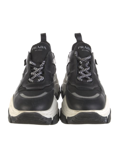 Prada Leather Colorblock Pattern Chunky Sneakers