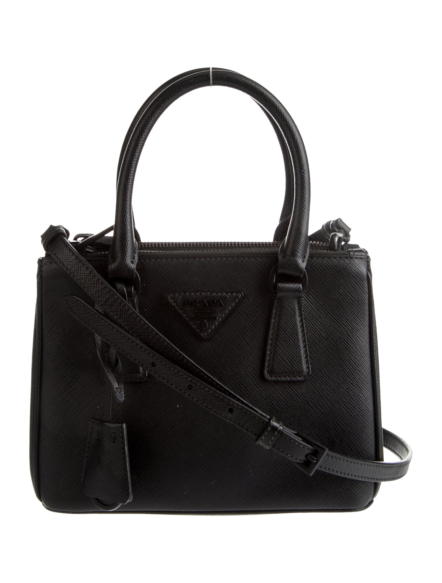 Prada Saffiano Leather Galleria Double Zip Mini