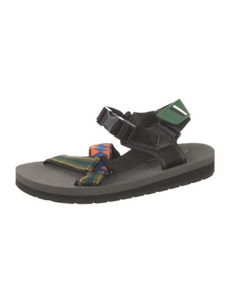 Prada Canvas Printed Sandals