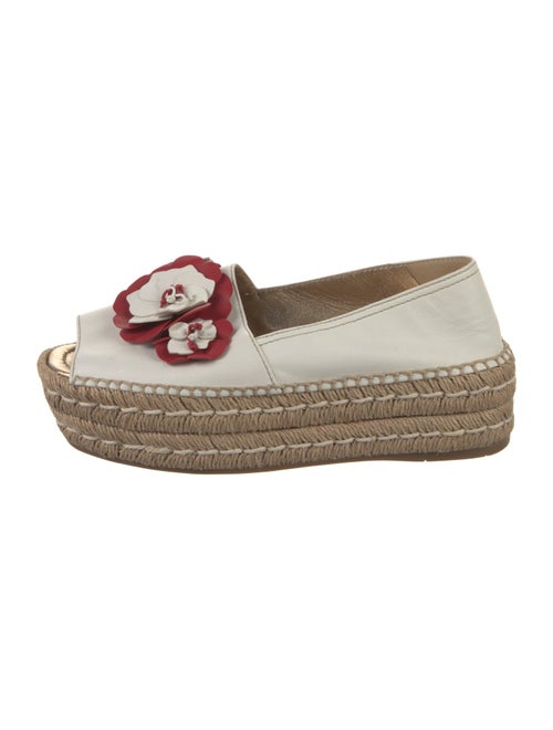 Prada Leather Colorblock Pattern Espadrilles