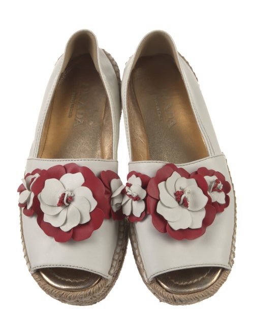 Prada Leather Colorblock Pattern Espadrilles