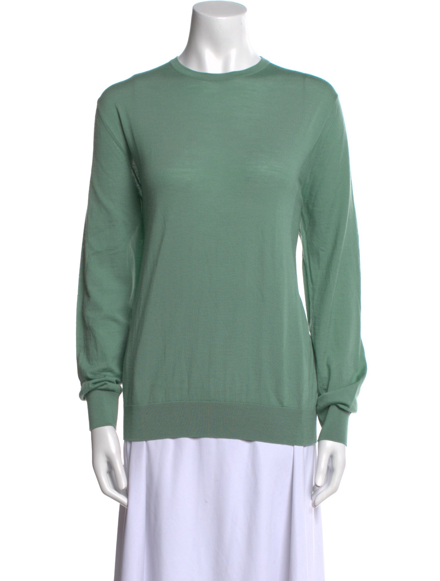 Prada Virgin Wool Crew Neck Sweater