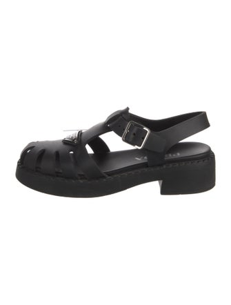 Prada Rubber Slingback Flats