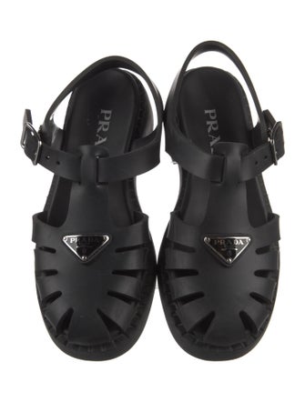 Prada Rubber Slingback Flats