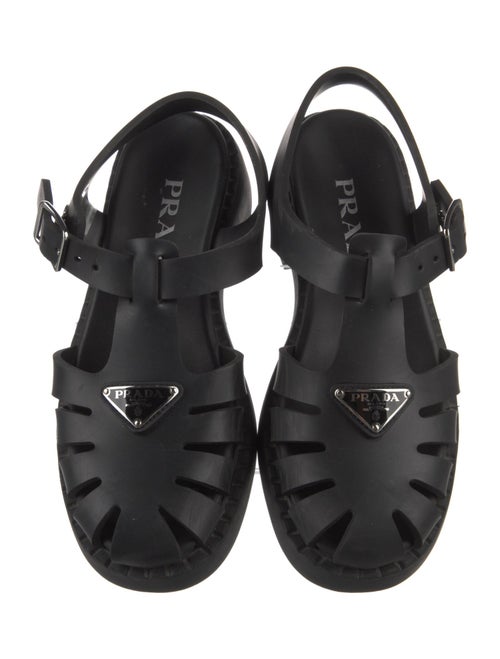 Prada Rubber Slingback Flats