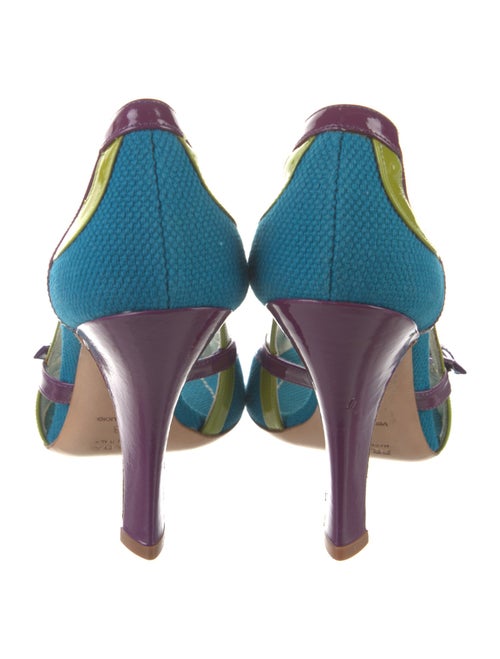 Prada Colorblock Pattern Slingback Sandals