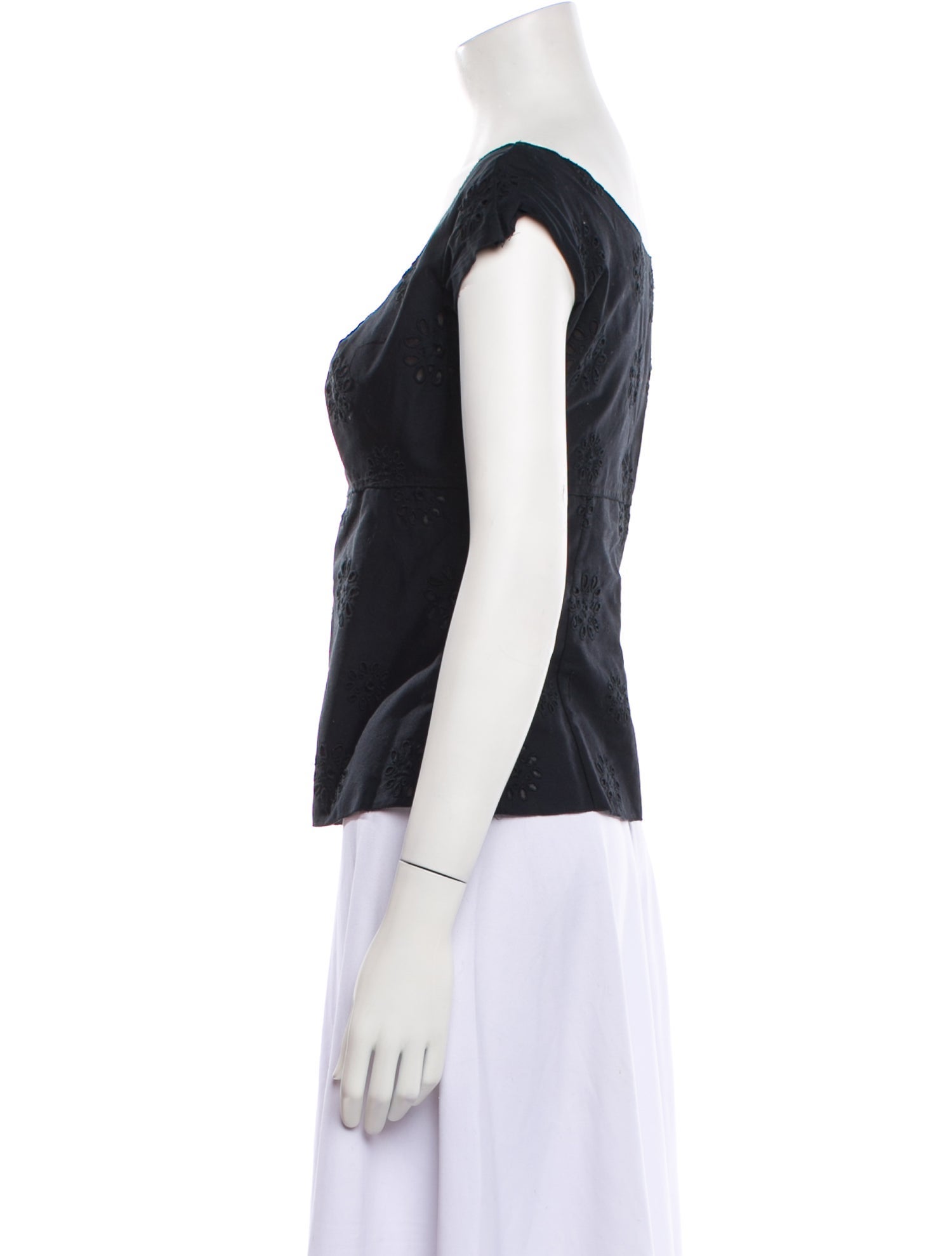 Prada Scoop Neck Short Sleeve Top