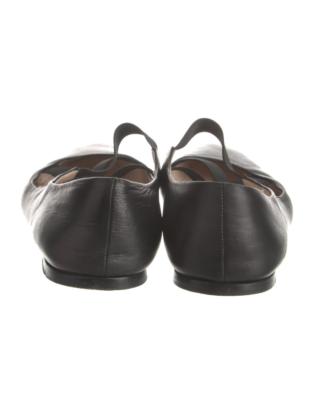 Prada Leather Mary Jane Flats Black Round-Toes Ma… - image 4