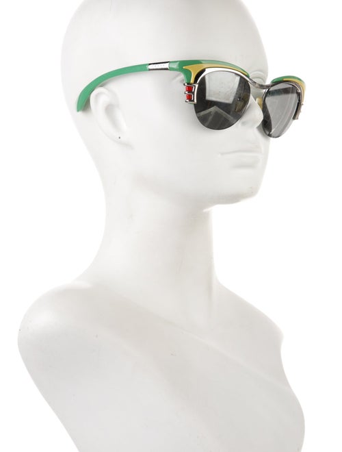 Prada Cat-Eye Mirrored Sunglasses