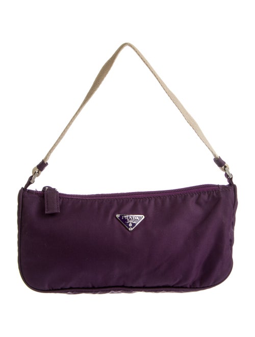 Prada Enameled Metal Triangle Top Handle Bag