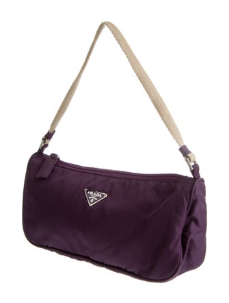 Prada Enameled Metal Triangle Top Handle Bag