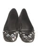 Prada Leather Bow Accents Ballet Flats