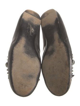 Prada Leather Bow Accents Ballet Flats