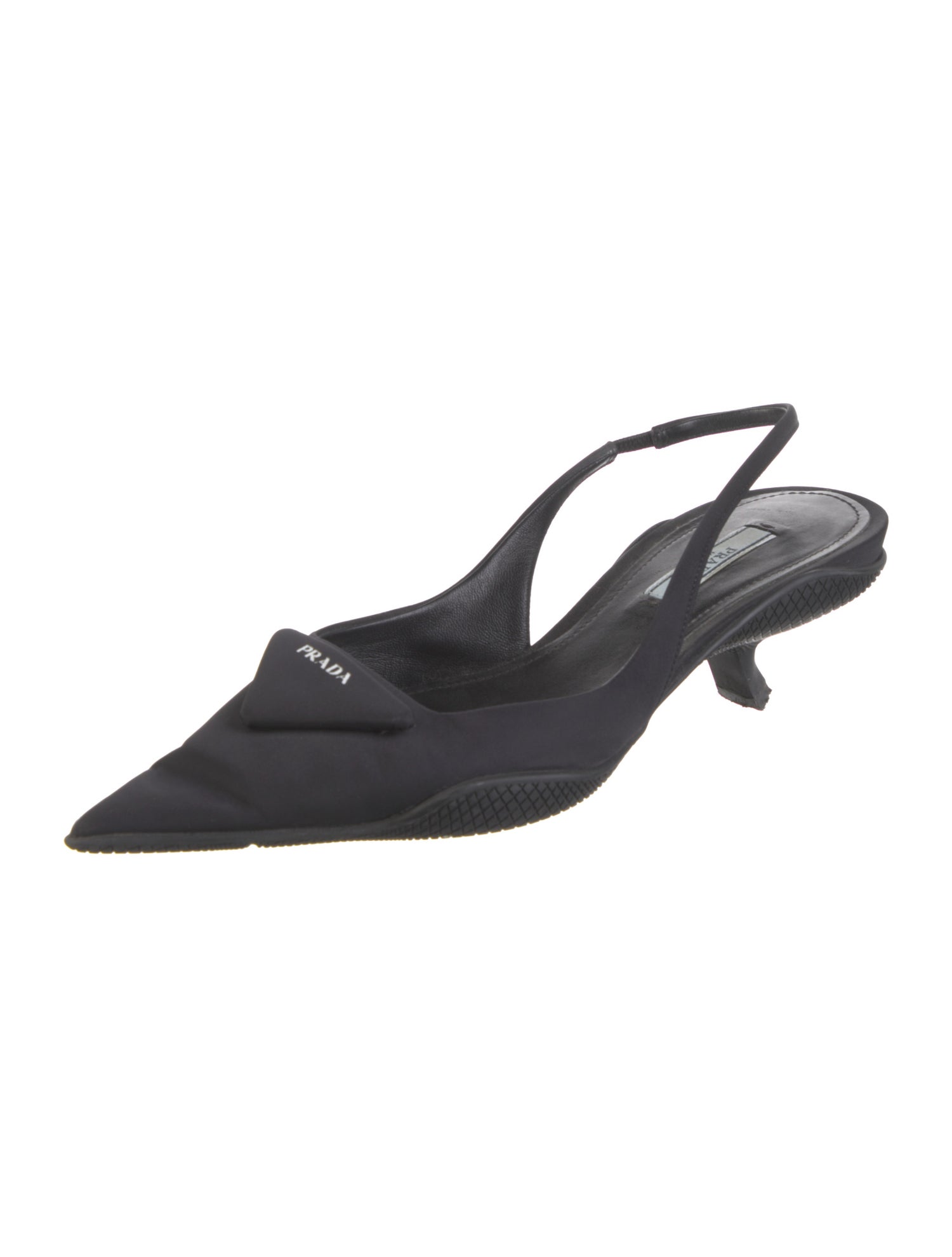 Prada Nylon Slingback Pumps