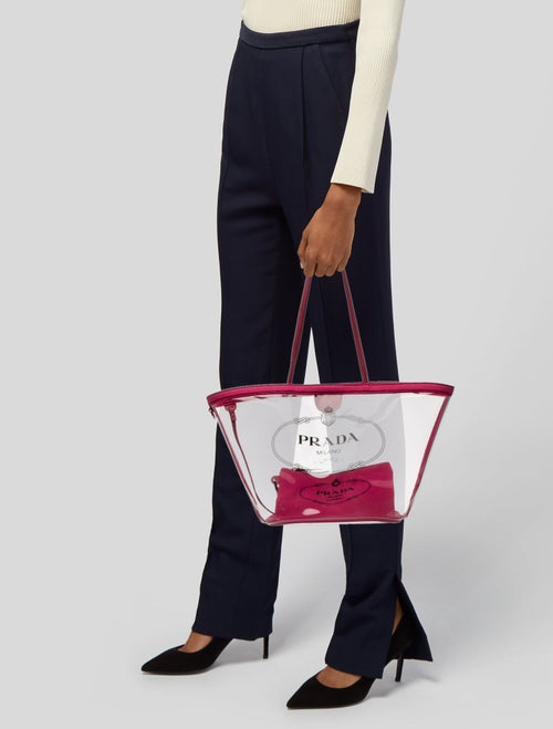 Prada PVC Plex Shopper Tote