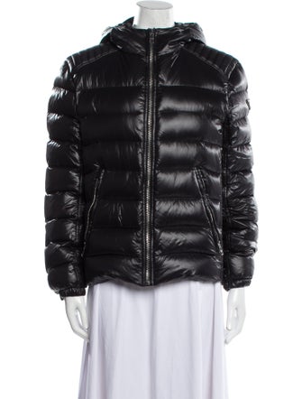 Prada 2021 Enameled Metal Triangle Puffer Coat