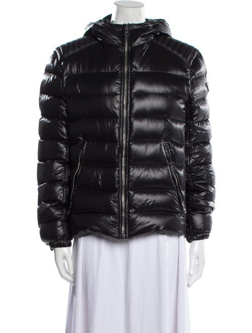 Prada 2021 Enameled Metal Triangle Puffer Coat