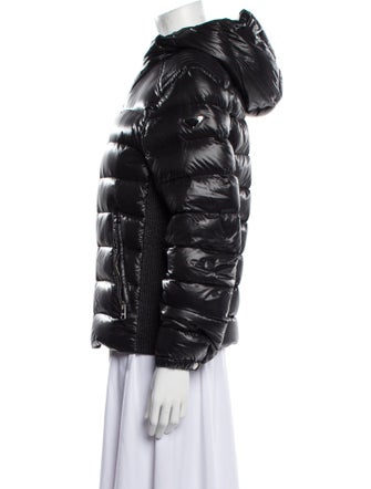 Prada 2021 Enameled Metal Triangle Puffer Coat