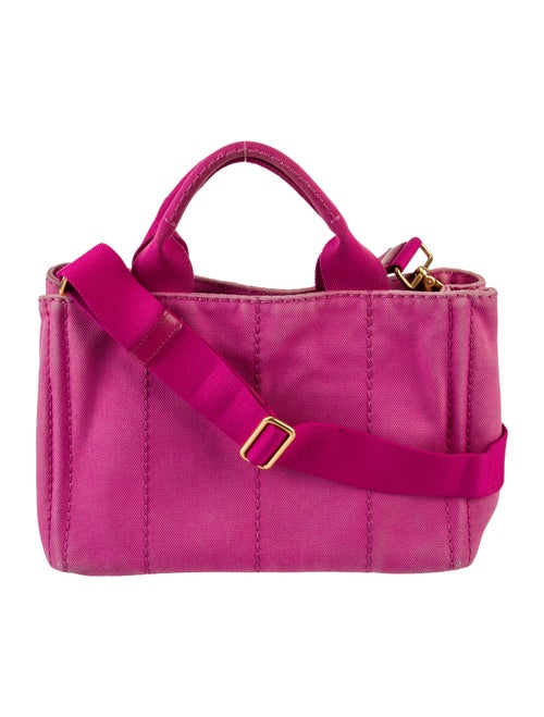 Prada Enameled Metal Triangle Top Handle Bag