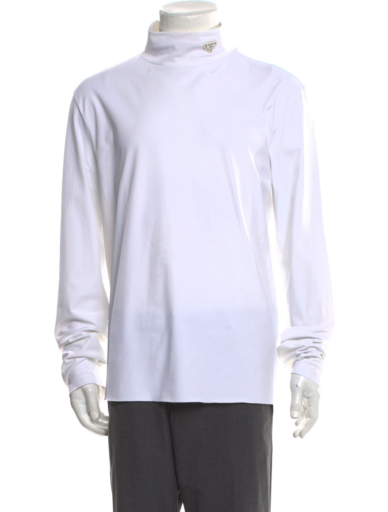 Prada 2021 Enameled Metal Triangle Pullover