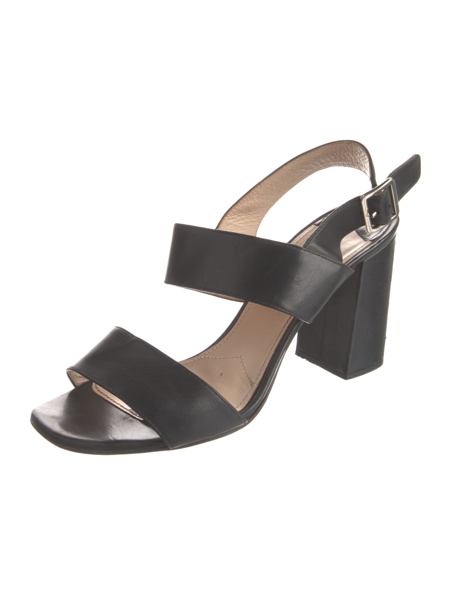 Prada Leather Slingback Sandals