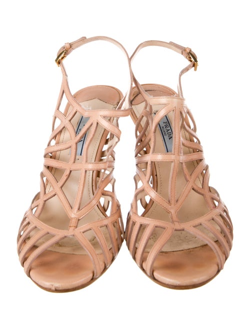 Prada Leather Slingback Sandals