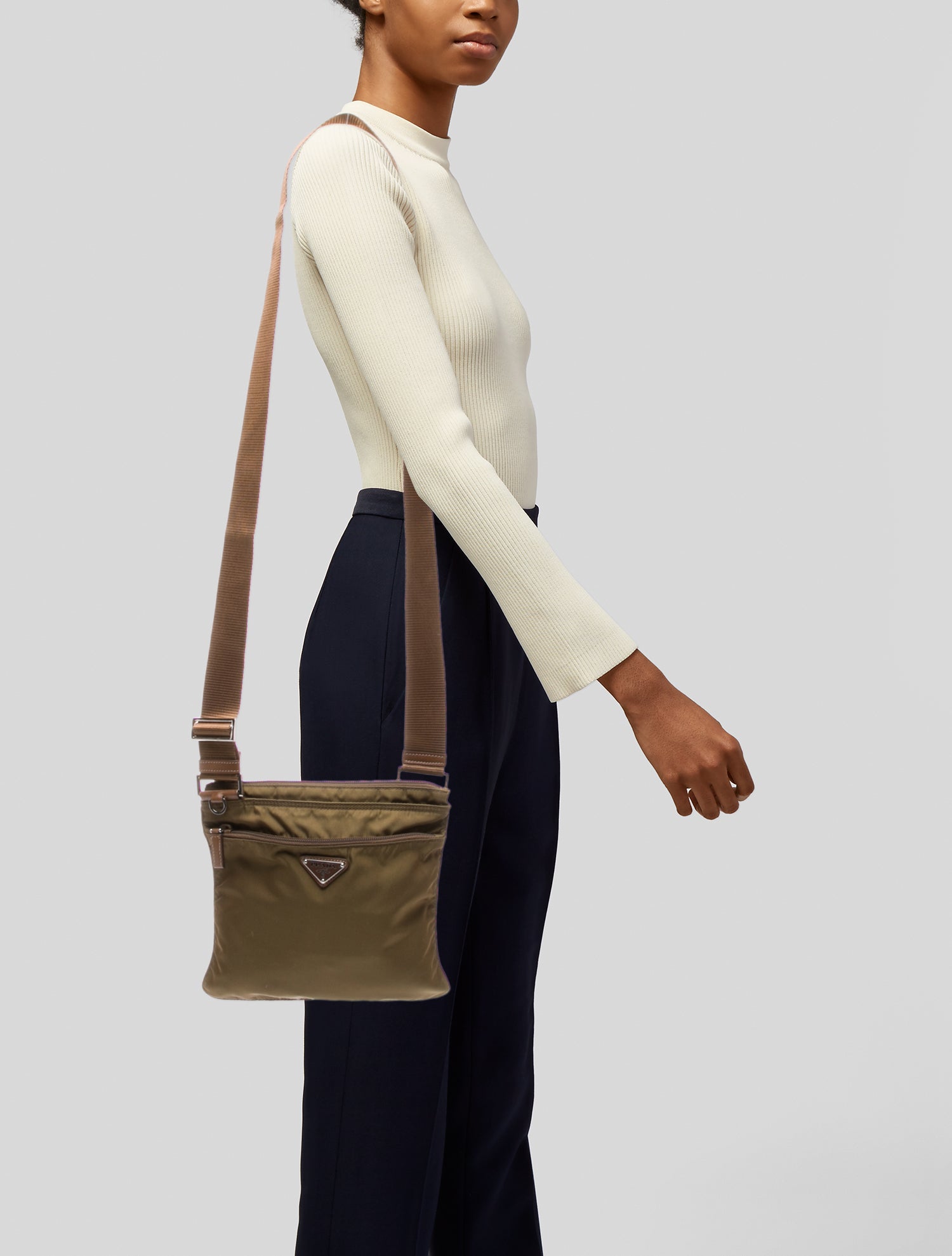 Prada Vela Nylon Messenger Bag