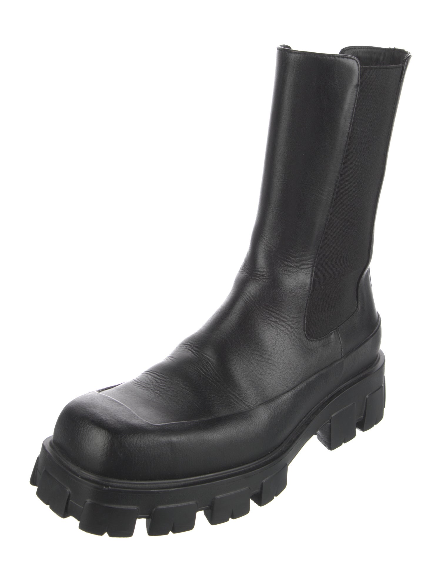 Prada Leather Chelsea Boots
