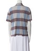 Prada 2011 Plaid Print Button-Up Top