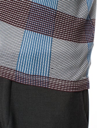 Prada 2011 Plaid Print Button-Up Top