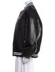 Prada Enameled Metal Triangle Nylon Varsity Jacket