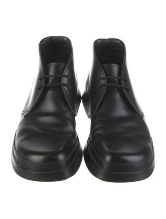 Prada Leather Lace-Up Boots