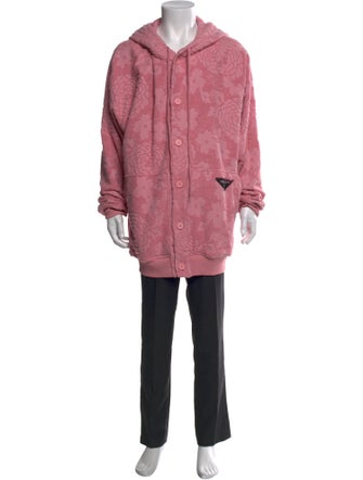 Prada 2022 Enameled Metal Triangle Hoodie