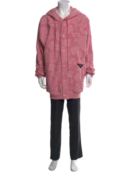 Prada 2022 Enameled Metal Triangle Hoodie