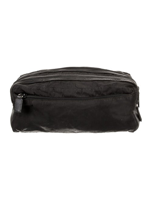 Prada Enameled Metal Triangle Pouch