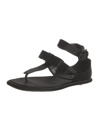 Prada Satin T-Strap Sandals
